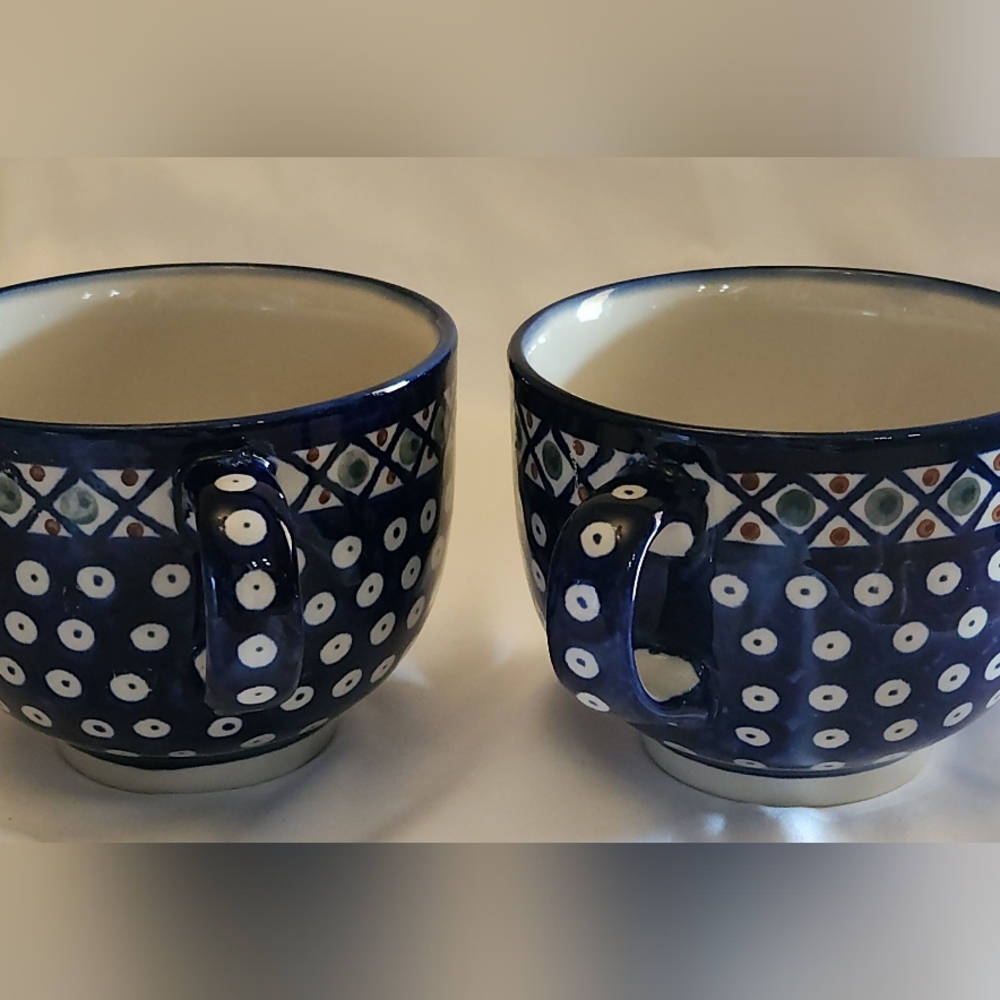 Blue Patterned Ceramic Mugs - Picture 6 of 9